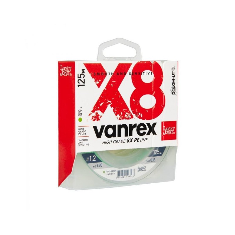Braid Lucky John VANREX X8 FLUO GREEN - 125m