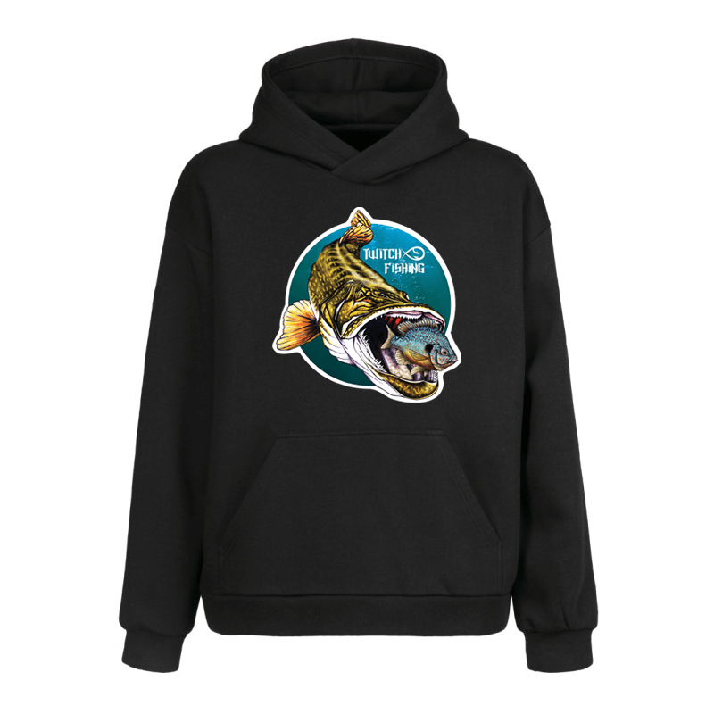 Hoodie PIKE EATS A SUNFISH