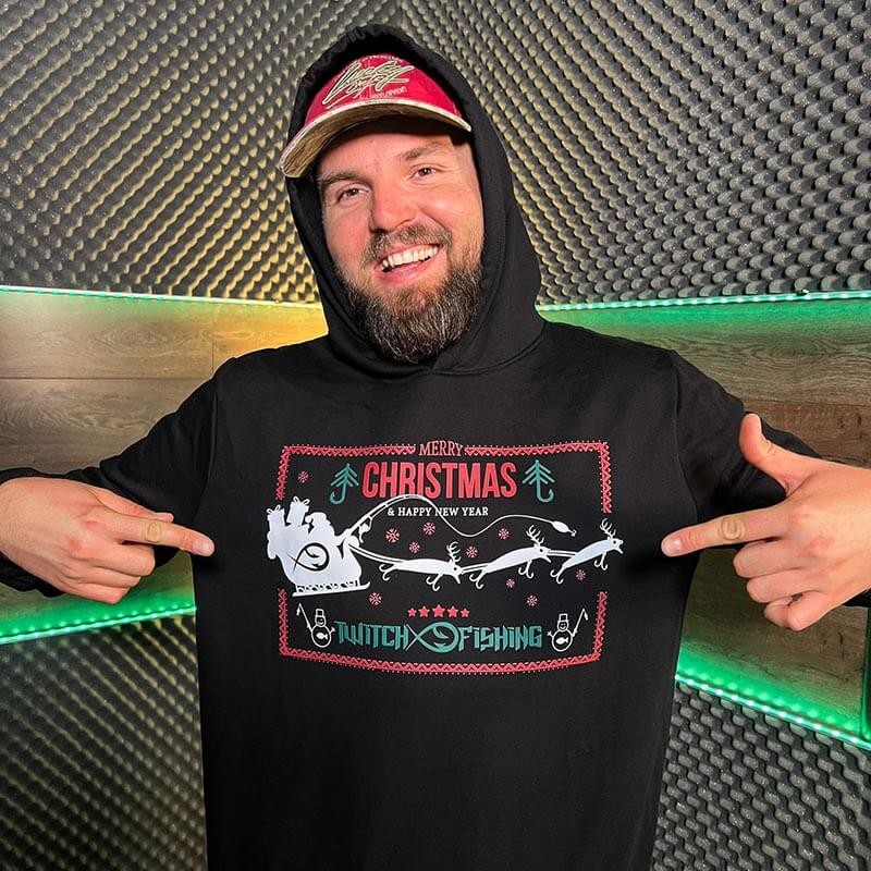 Hoodie Merry Twitch Fishing Christmas