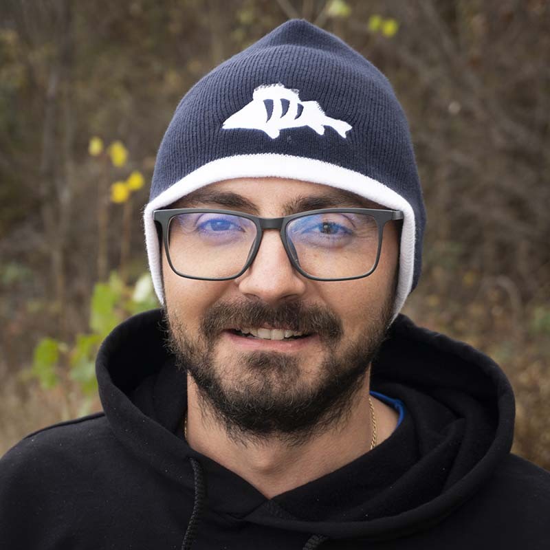 Twitch Fishing Hat Perch - Dark Blue & White