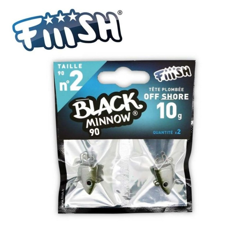 Fiiish Black Minnow No2 Jig Head 10g OffShore