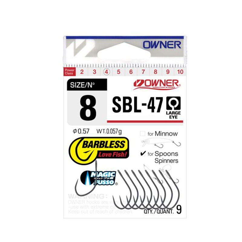 Owner SBL-47 BARBLESS HOOKS FOR SPOON