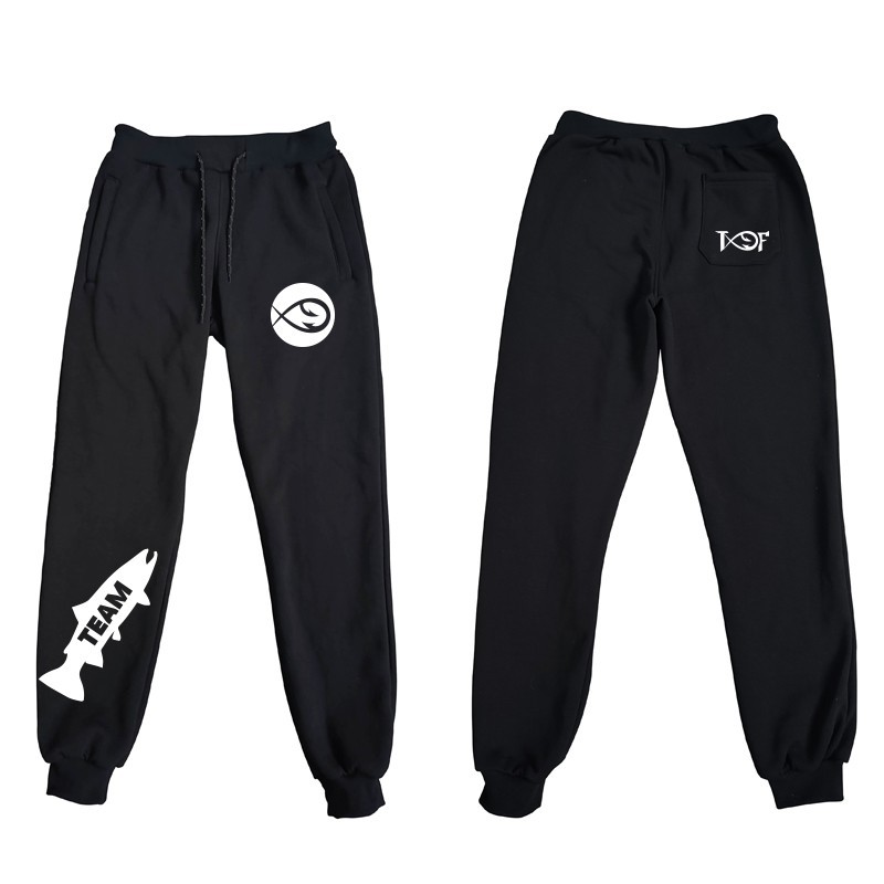 Twitch Fishing Joggers - White Logo With Trout