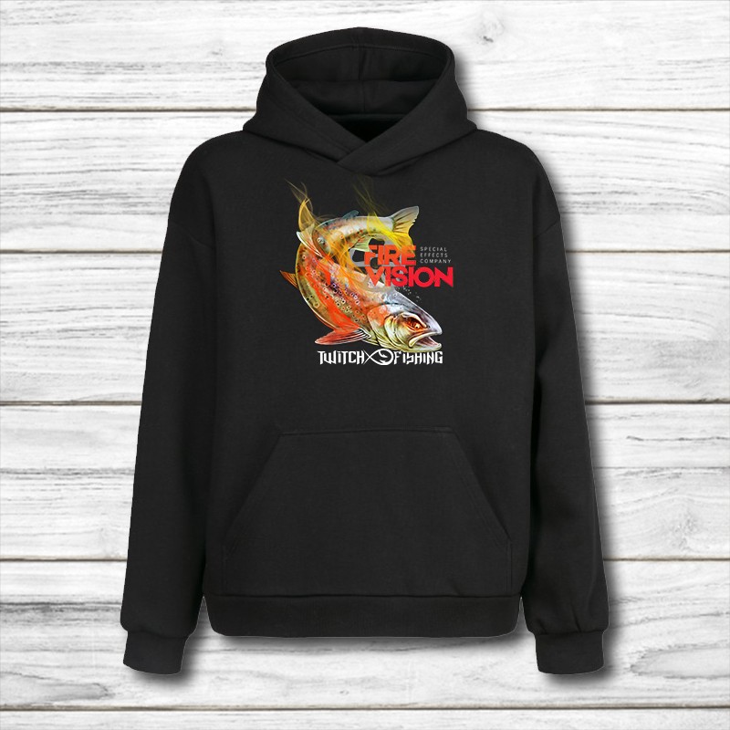 Hoodie TWITCH FISHING + FIRE VISION BROWN TROUT