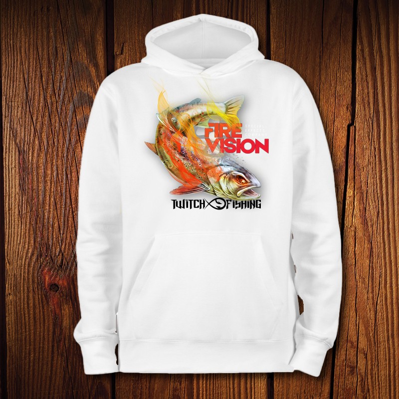 Hoodie TWITCH FISHING + FIRE VISION BROWN TROUT