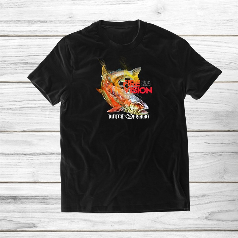 T-shirt TWITCH FISHING + FIRE VISION BROWN TROUT