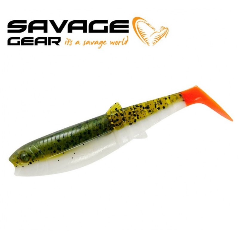 SG Cannibal Shad 20cm 80g Olive Hot Orange 1Pcs