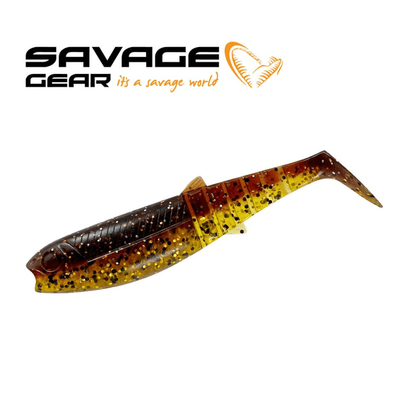 SG Cannibal Shad 20cm 80g Olive Hot Orange 1Pcs