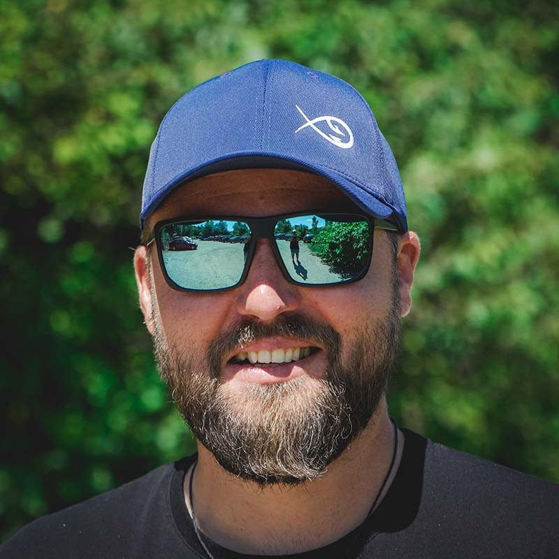 Twitch Fishing FlexFit Hat - Logo - Blue