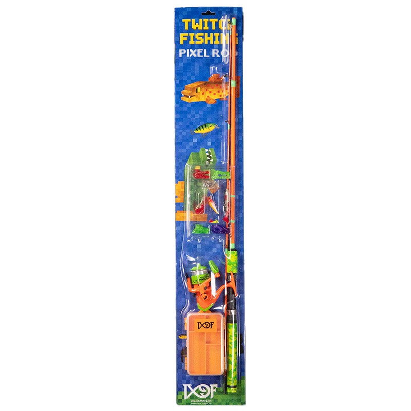 Combo Pixel Rod and Reel + Lures for kids + Float set + Sticker ...