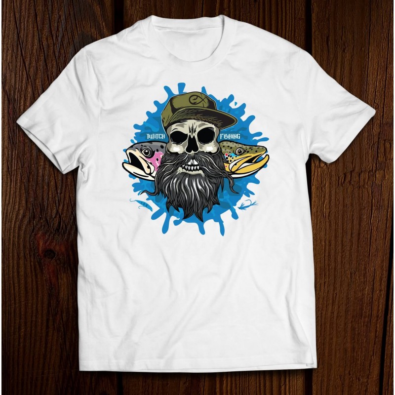 T-shirt Череп с пъстърви